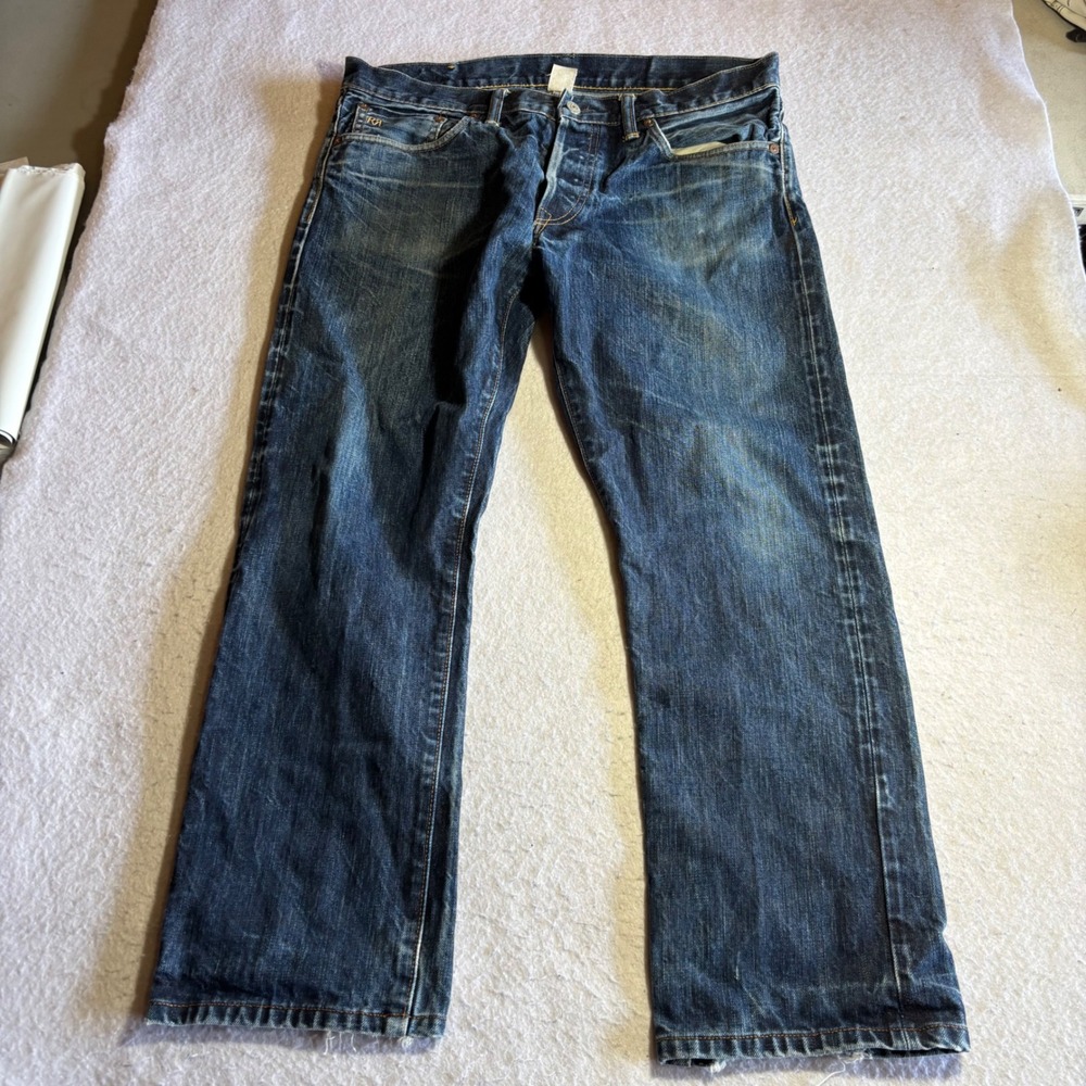 RRL Ralph Lauren Slim Fit Selvedge Denim Jeans Mens 33x27 Made in USA Blue